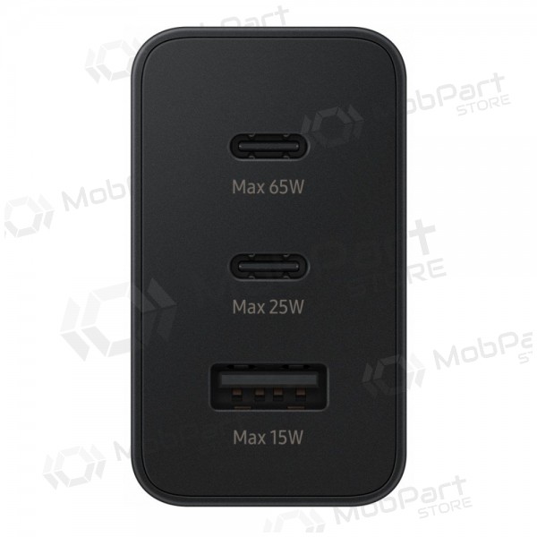 Tīkla lādētājs Samsung EP-T6530NBEGEU 65 W 2x USB-C + USB-A melns
