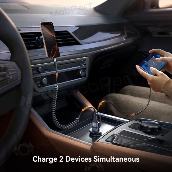 Auto lādētājs Joyroom JR-CCN16 USB-A/USB-C 15W melns
