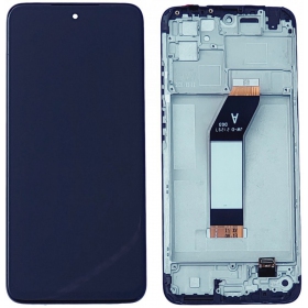 Xiaomi Redmi 10 2022 ekrāns (melns) (ar rāmīti) (service pack) (oriģināls)