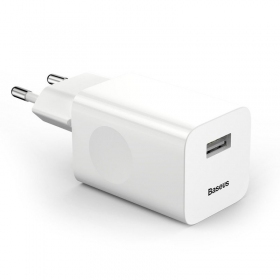 Tālruņa lādētājs Baseus CCALL-BX02 24 W USB-A balts