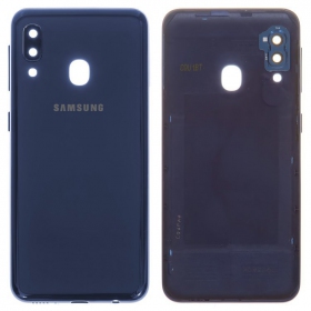 Samsung A202 Galaxy A20e 2019 aizmugurējais baterijas vāciņš (zils) (lietots grade C, oriģināls)