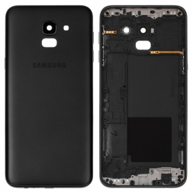 Samsung J600 Galaxy J6 2018 aizmugurējais baterijas vāciņš (melns) (lietots grade B, oriģināls)