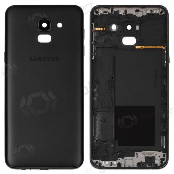 Samsung J600 Galaxy J6 2018 aizmugurējais baterijas vāciņš (melns) (lietots grade B, oriģināls) Samsung J600 Galaxy J6 2018 aizmugurējais baterijas vāciņš (melns) (lietots grade B, oriģināls)