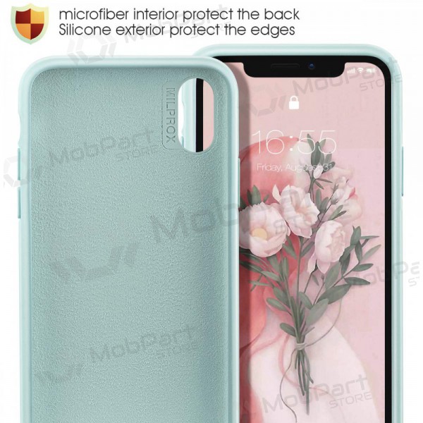 Apple iPhone 13 Pro maciņš - Liquid Silicone 1.5mm (piparmētru)
