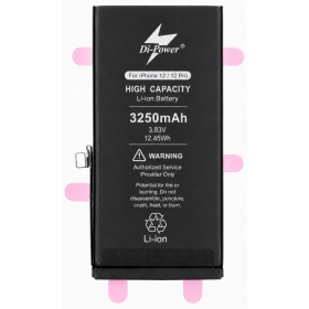 Akumuliatorius "Di-Power" (palielināta ietilpība) paredzēts iPhone 12/12 Pro 3250mAh