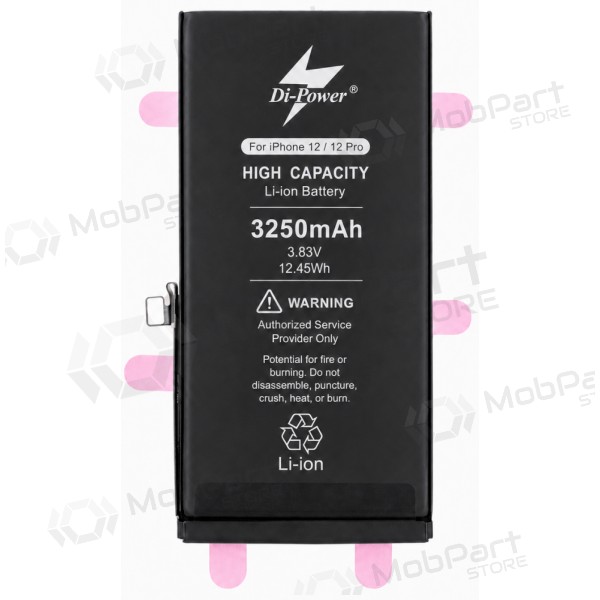 Akumuliatorius "Di-Power" (palielināta ietilpība) paredzēts iPhone 12/12 Pro 3250mAh