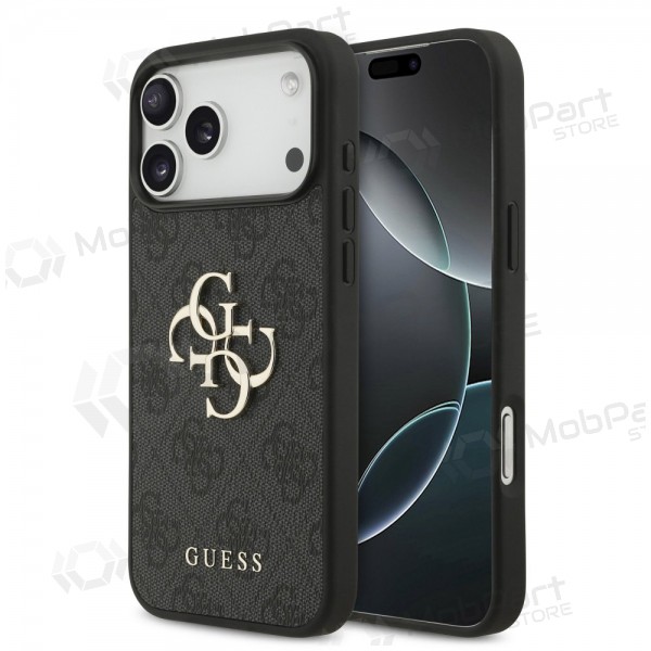 Apple iPhone 17 Pro Max maciņš - Guess PU 4G Metal Logo (pelēks)
