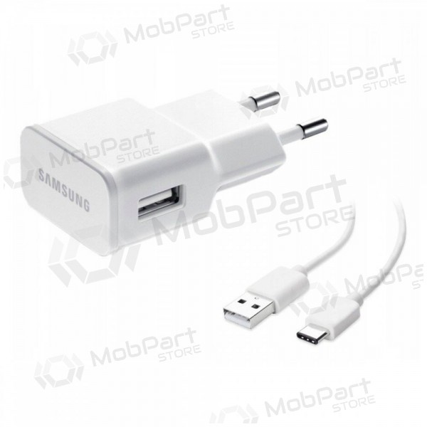 Lādētājs oriģināls Samsung EP-TA200NWE 15W + Type-C kabelis balts