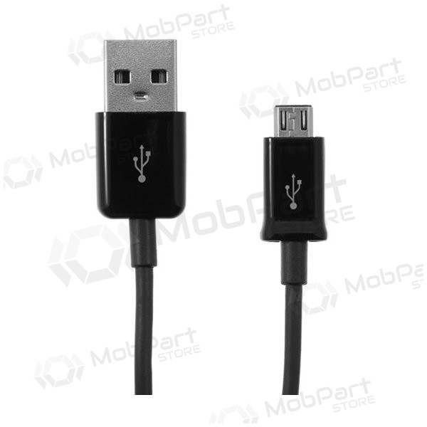 Samsung i9300 Galaxy S3 / i9300 Galaxy S3 Neo / N7000 Galaxy Note / i9100 Note microUSB kabelis (1,5m) (melns)