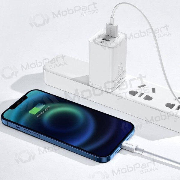 USB kabelis Baseus Superior Lightning 2.4A 0.25m (balts) CALYS-02
