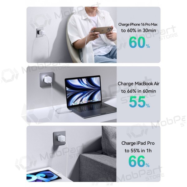 Lādētājs Joyroom JR-TCG15 30W GaN USB-C balts