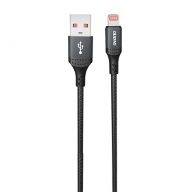 Lightning kabelis Dudao L3SL USB-A uz Lightning 1.2 m 3 A melns