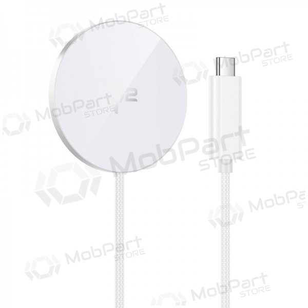 Bezvadu lādētājs Hoco CW63 15 W Qi2 balts