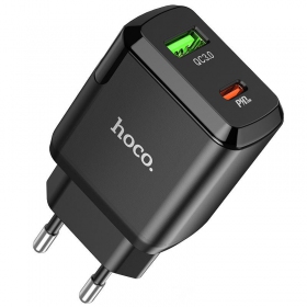 Lādētājs Hoco N5 USB Quick Charge 3.0 + PD 20W (3.1A) (melns)