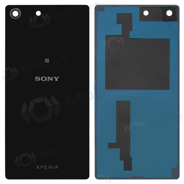 Sony Xperia M5 E5603 / Xperia M5 E5606 / Xperia M5 E5633 Dual aizmugurējais baterijas vāciņš (melns)