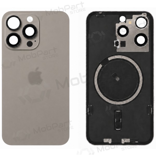 Apple iPhone 15 Pro Max aizmugurējais vāciņš (pelēks) (Premium)