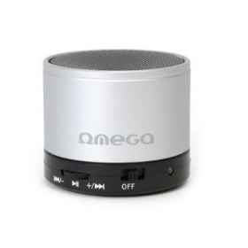 Bluetooth nešiojamas augšējais skaļrunis OMEGA OG47 (MicroSD, brīvroku aprīkojums) (sudraba)