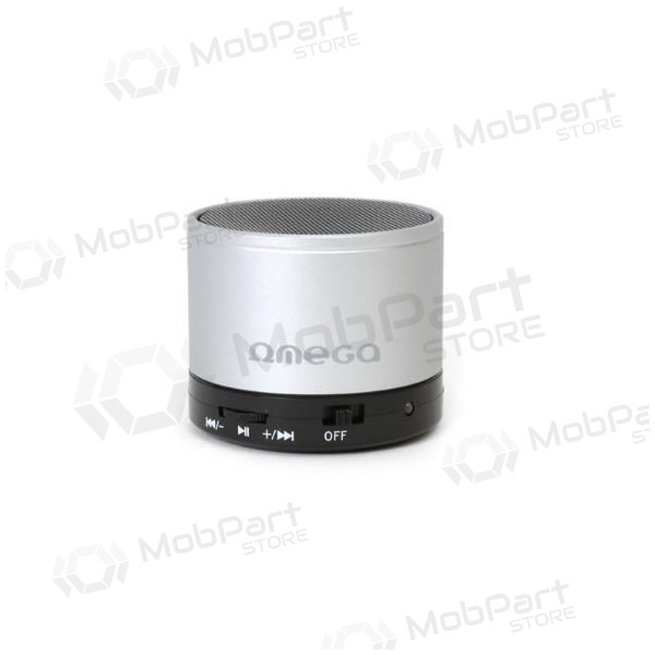 Bluetooth pārnēsājamais augšējais skaļrunis OMEGA OG47 (MicroSD, brīvroku ierīce) (sudraba)
