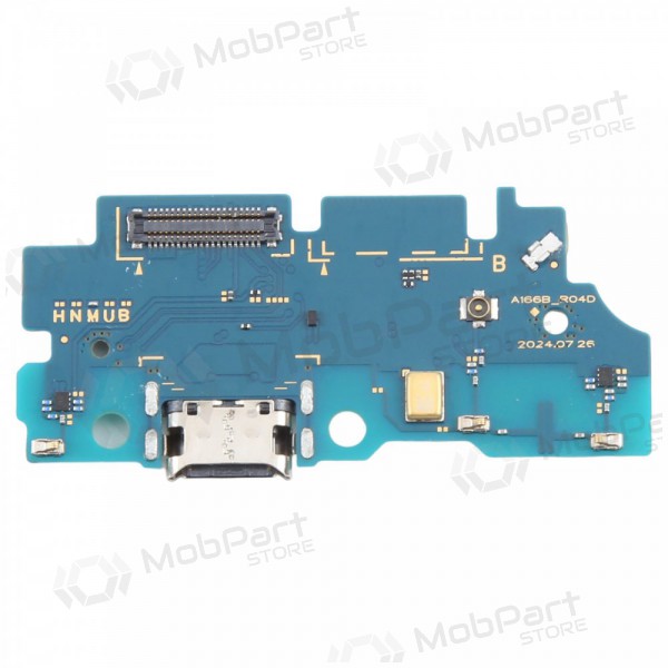 Lanksčioji šleife Samsung A166 A16 5G su įkrovimo kontaktu, mikrofonu oriģināls (service pack)