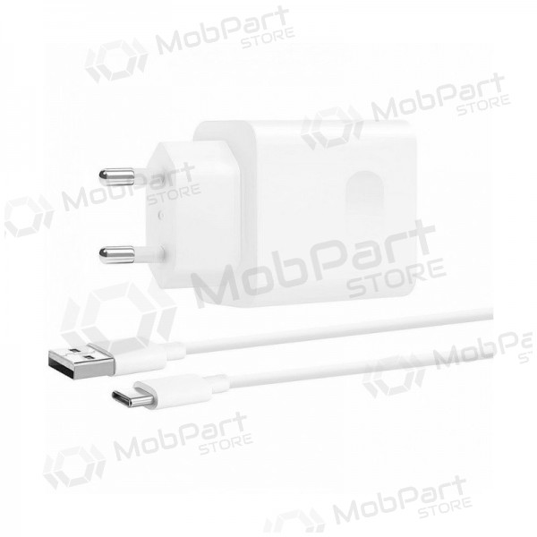 Lādētājs oriģināls Huawei CP404B SuperCharge 22.5W + kabelis Type-C 1m iepakojumā balts