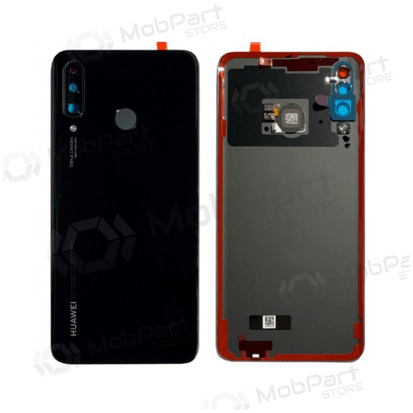 Huawei P30 Lite / P30 Lite New Edition 2020 48MP aizmugurējais baterijas vāciņš melns (Midnight Black) (lietots grade A, oriģināls)