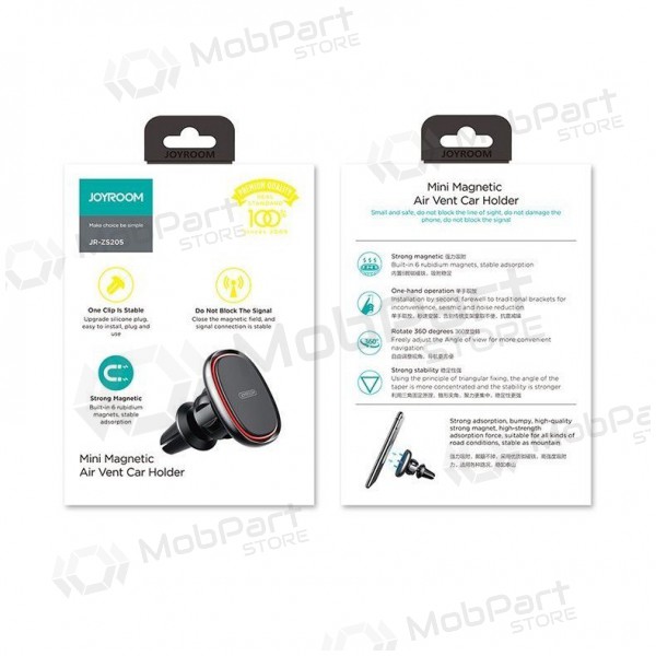 Tālruņa turētājs automobiļiem Joyroom JR-ZS205 (dashboard) magnetinis melns