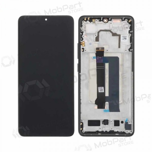 Ekranas Xiaomi Poco X6 Pro 5G su lietimui jautriu stikliuku un rėmeliu Black oriģināls (service pack)