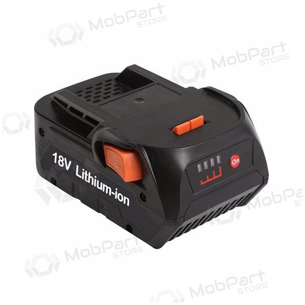 Akumulators AEG / RIDGID R840083 18V instrumentiem 4Ah Li-ion ar uzlādes indikatoru (rezerves)