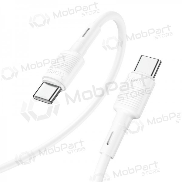 USB kabelis Hoco X83 60W Type-C to Type-C 1.0m balts