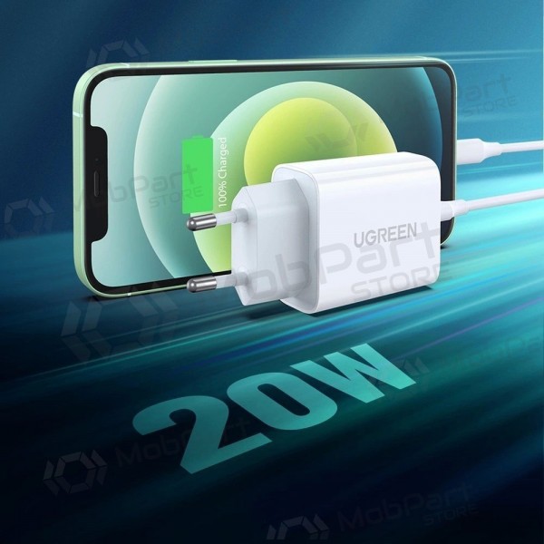 Lādētājs buitinis Ugreen CD137 USB-C 20W 3A balts