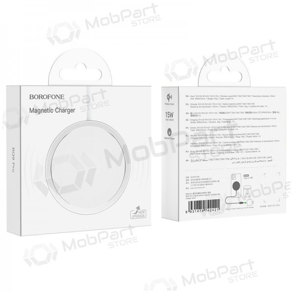 Lādētājs bezvadu Borofone BQ9 Pro Original Magnetic (10W) (sudraba)