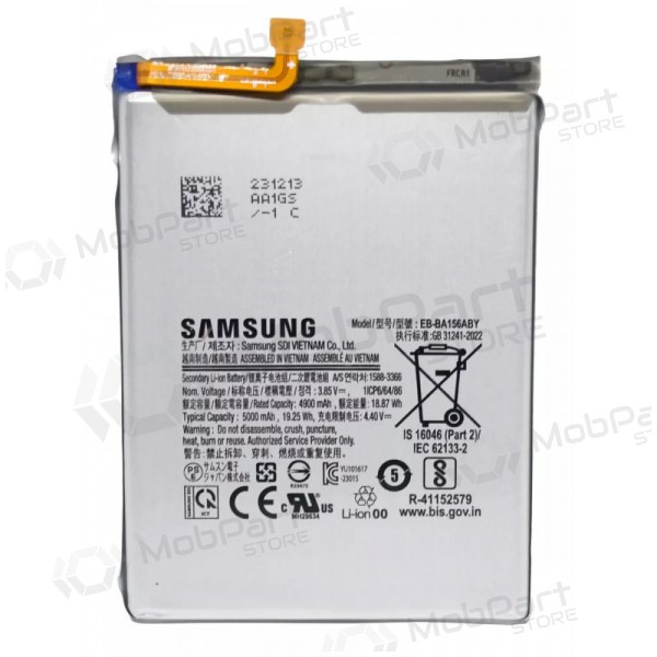 Akumuliatorius oriģināls Samsung A155 A15 4G/A156 A15 5G 5000mAh EB-BA156ABY (service pack)