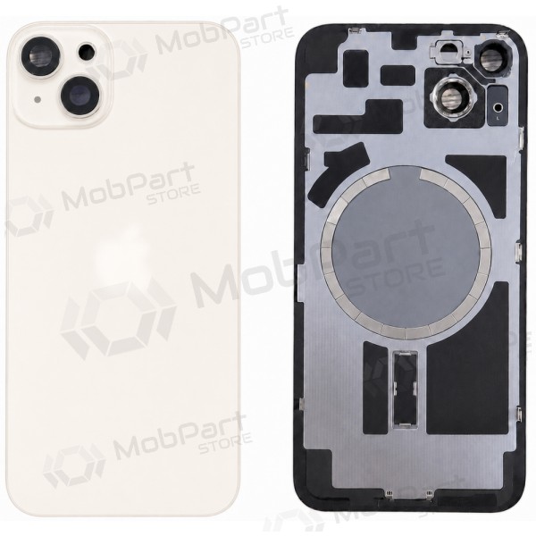 Apple iPhone 14 aizmugurējais vāciņš (balts) - Premium