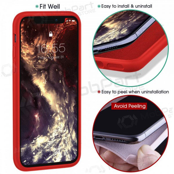 Apple iPhone 11 Pro Max maciņš - Liquid Silicone 1.5mm (sarkans)
