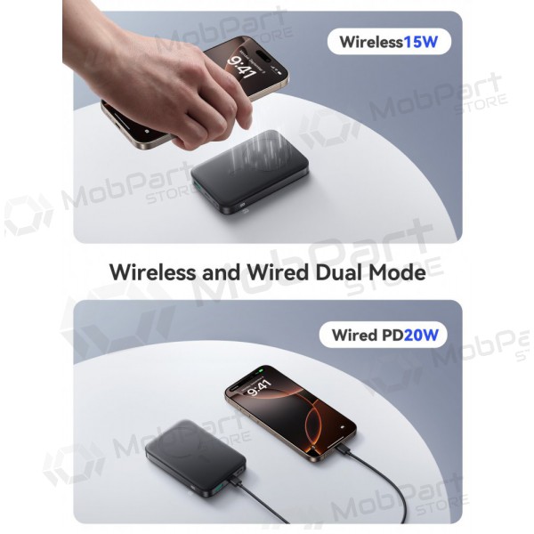 Ārējā baterija Power Bank Joyroom JR-PBM12 22.5W Magnetic Wireless 10000mAh melna