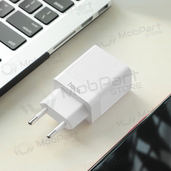 Lādētājs HOCO C51A Prestige power Dual USB (5V 3.4A) (balts)
