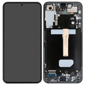 Ekranas Samsung S906 S22 Plus su lietimui jautriu stikliuku un rėmeliu Graphite oriģināls (service pack)