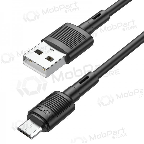 USB kabelis Hoco X83 USB-A to MicroUSB 1.0m melns