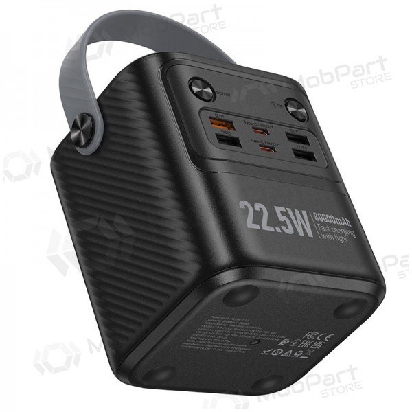 Ārējā baterija Power Bank Hoco J152 22.5W+PD20W 80000mAh melna