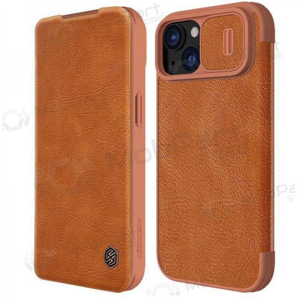 Apple iPhone 14 maciņš - Nillkin Leather (brūns)