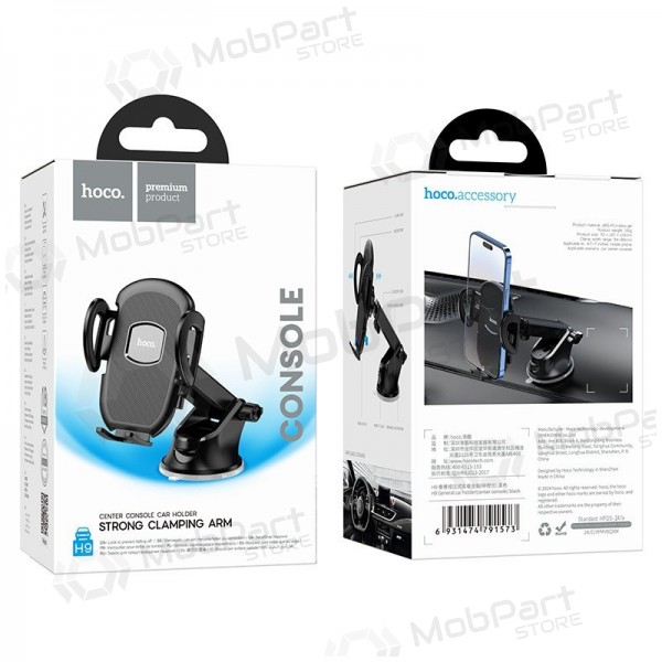 Tālruņa turētājs automobiļiem Hoco H9 (dashboard) melns