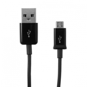USB kabelis microUSB (melns) 1.0m