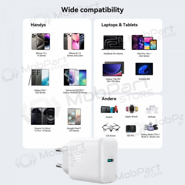Lādētājs Joyroom JR-TCF24 USB-C PD30W balts