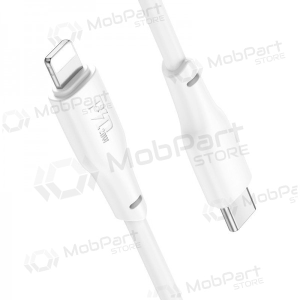 Lightning vads Hoco X93 USB-C uz Lightning 2 m PD 20 W balts