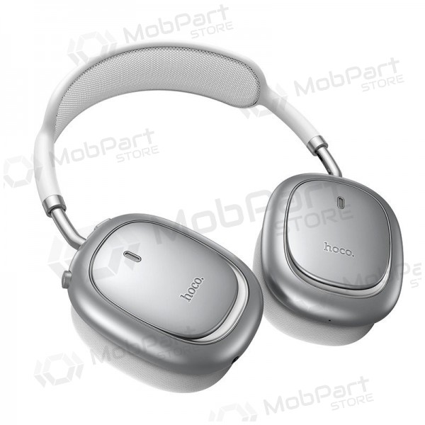 Bezvadu austiņas ar mikrofonu Hoco W68 ANC Bluetooth sudraba