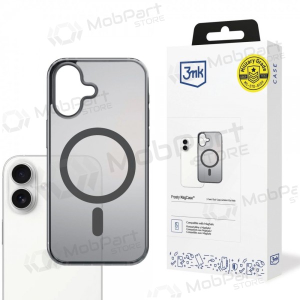 Apple iPhone 16 Pro Max maciņš - 3mk Frosty MagCase (melns)