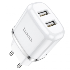 Lādētājs Hoco N4 x 2 USB  jungtimis (2.4A) (balts)
