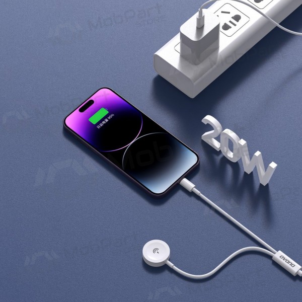 USB-C kabelis Dudao A12MAX-2in1 USB-C uz iWatch / Lightning 1.2 m