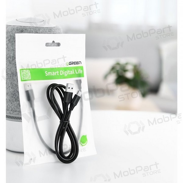 USB kabelis Ugreen US287 USB to USB-C 3A 1.0m melns