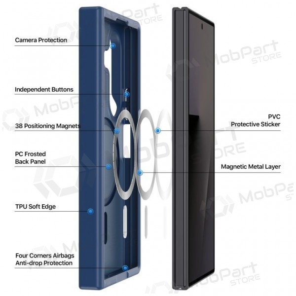 Samsung Galaxy Z Fold8 Ultra maciņš - Dux Ducis Yind MagSafe (melns)